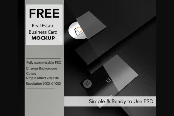 Free Real Estate Business Card Mockup
