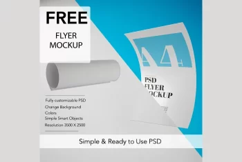Flyer Mockup FREE PSD