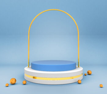 3D mockup for product podium display