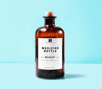 Free Medicine Bottle PSD Mockup for Branding